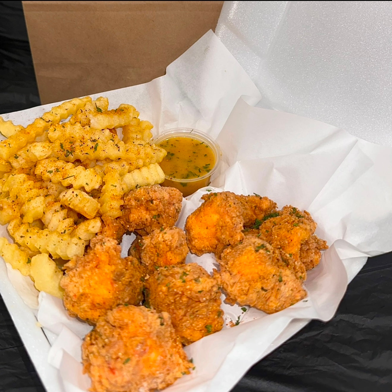 Salmon Bites Platter w/ Fries