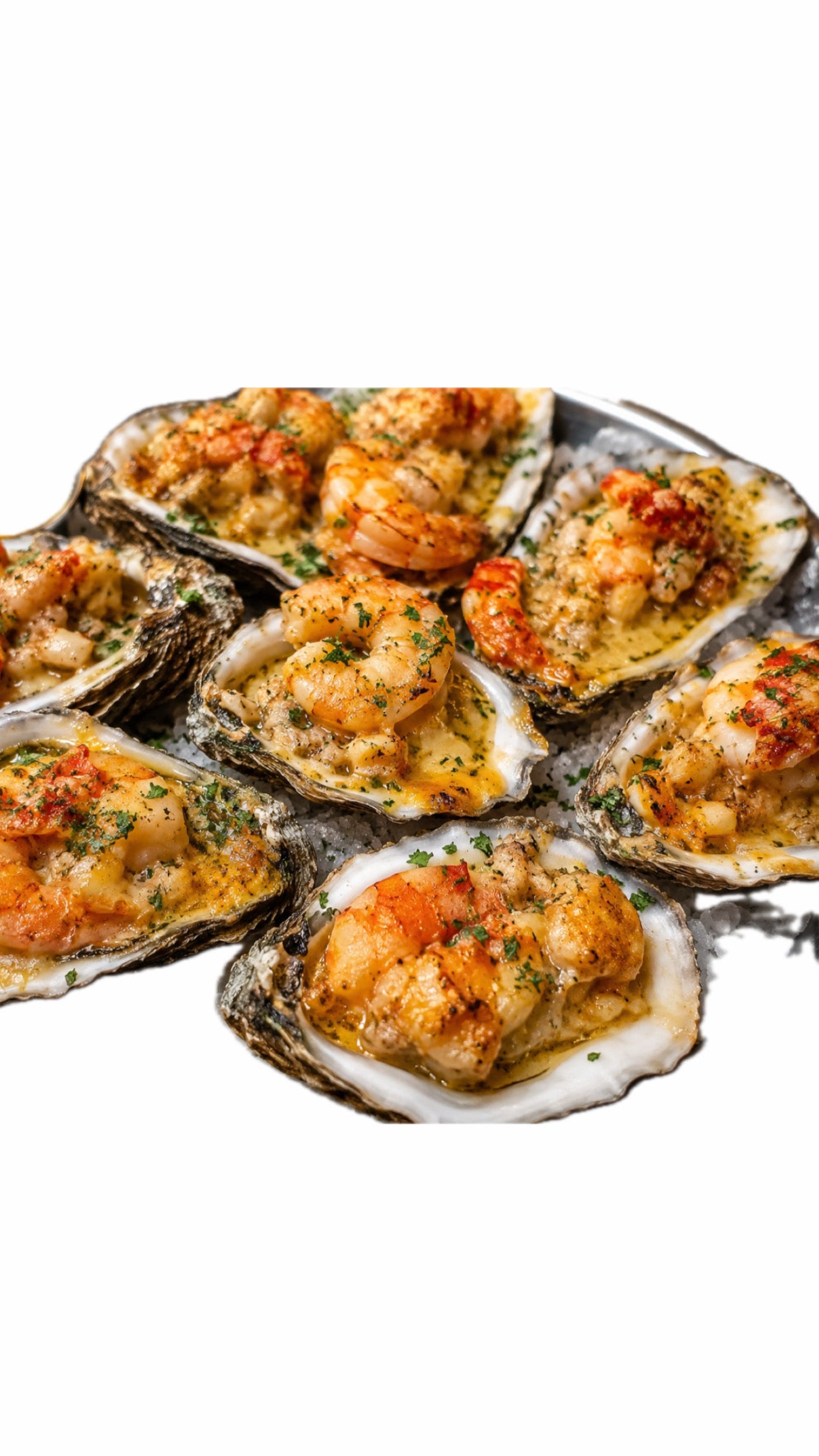 Cater Char-Grilled Loaded Oyster Pans